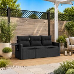 Reliable 3 Piece Garden Sofa Set with Storage Options