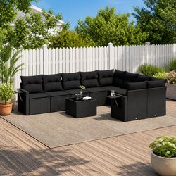 10 Piece Modular Garden Sofa Set with Practical Features