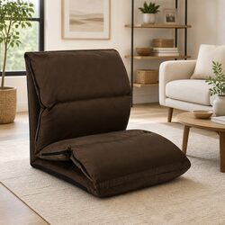 Folding Floor Chair Lounger Chaise Adjustable Relaxing Indoor Outdoor Compact