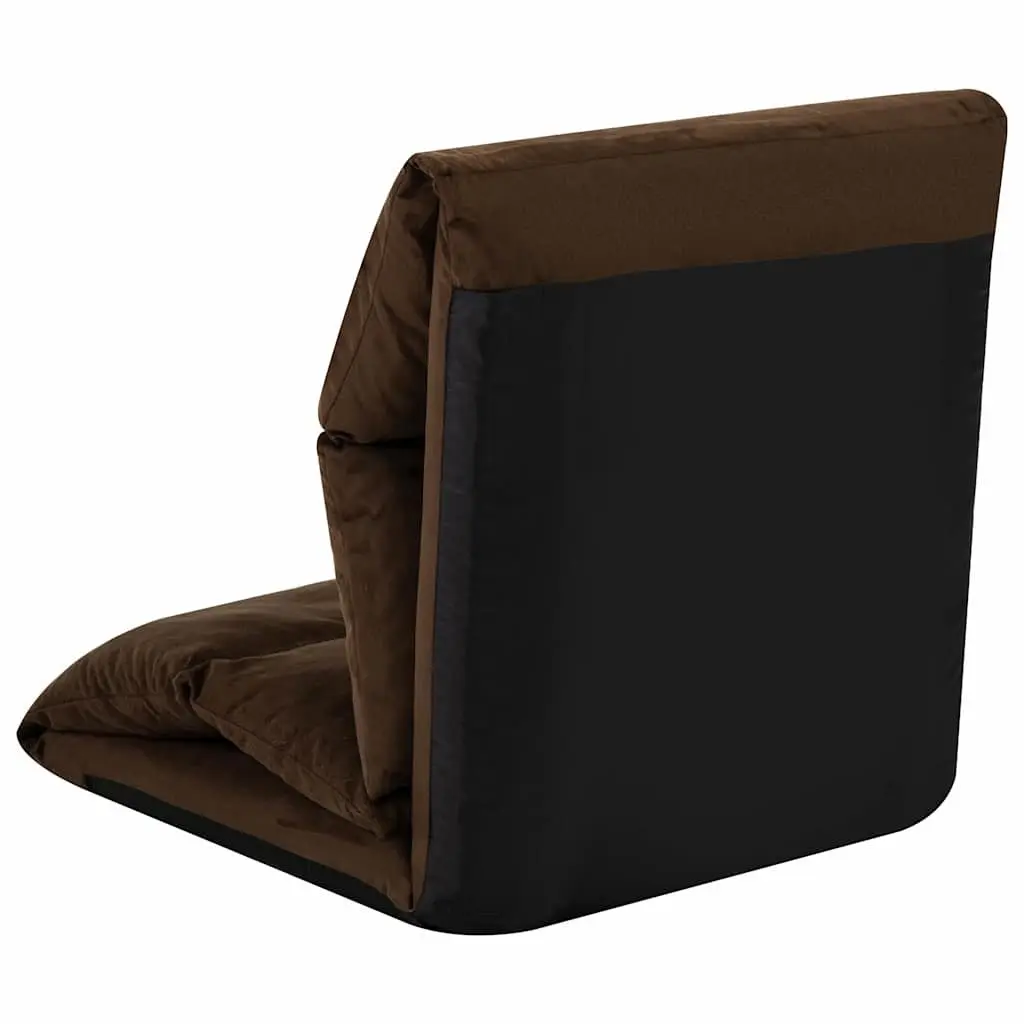 Folding Floor Chair Lounger Adjustable Relaxing Indoor Outdoor Compact Brown