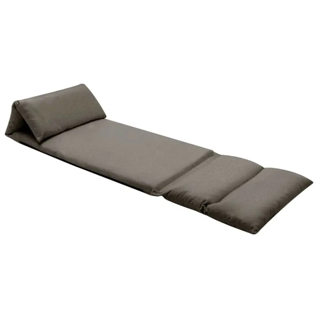 Folding Floor Chair Lounger Microfibre Adjustable Compact Reclining Lounge Seat