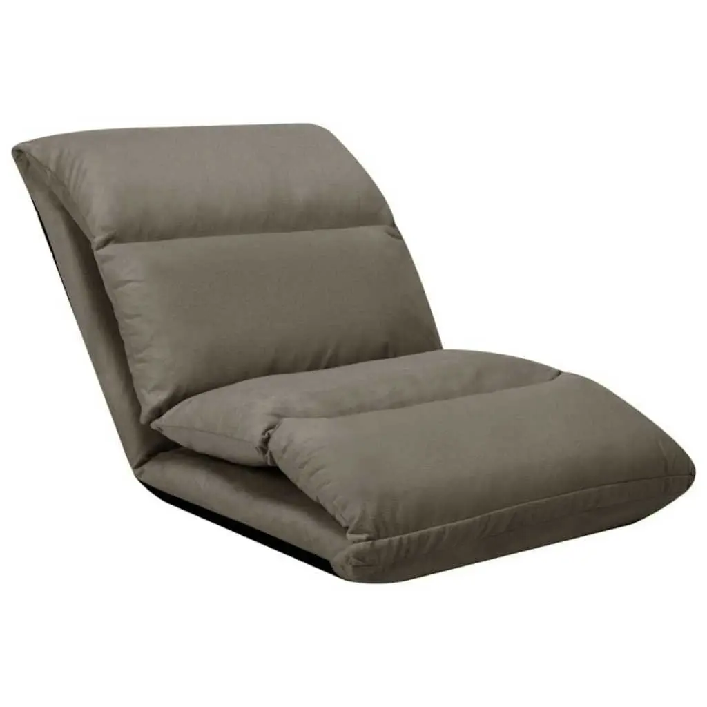 Folding Floor Chair Lounger Microfibre Adjustable Compact Reclining Lounge Seat