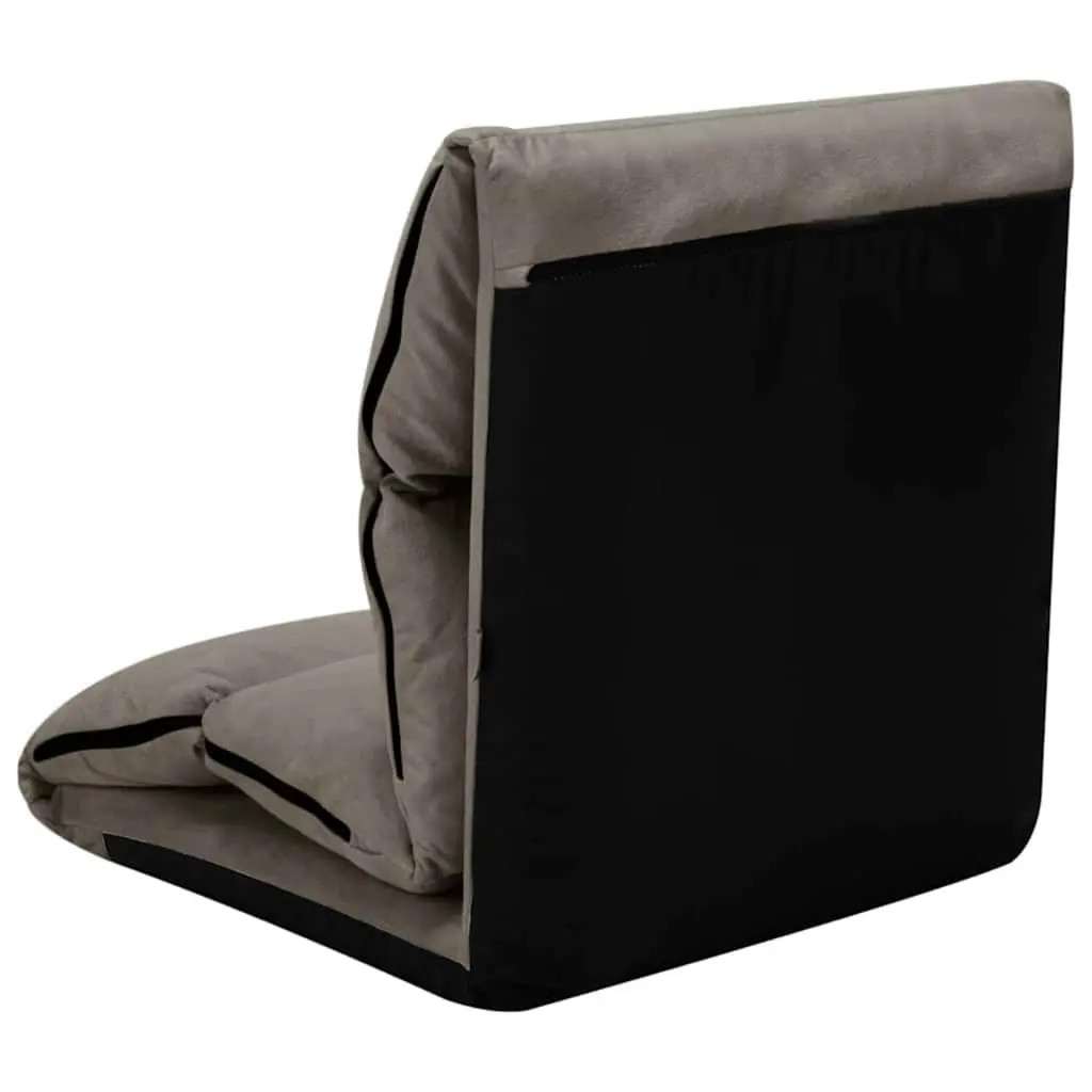 Folding Floor Chair Lounger Microfibre Adjustable Compact Reclining Lounge Seat
