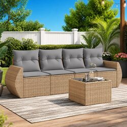 Comfortable Outdoor Sofa Set with Storage Options