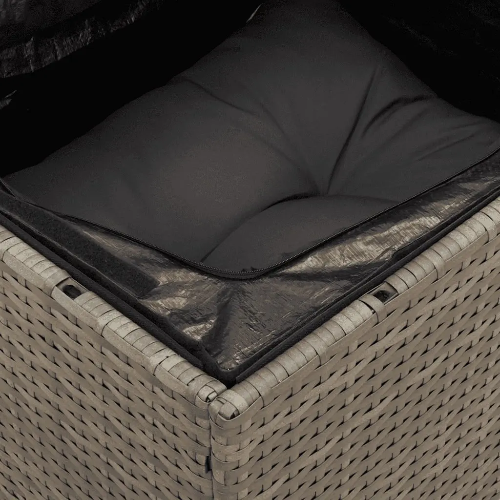 Garden Sofa Set 5 Piece Outdoor Furniture Grey Poly Rattan Patio Lounge with