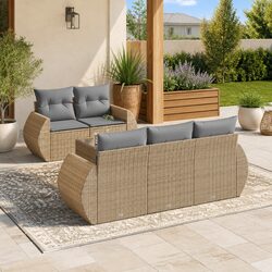 Comfortable 6-Piece Garden Sofa Set with Practical Features