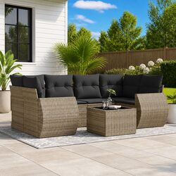 Comfortable 7-Piece Outdoor Sofa Set with Practical Features
