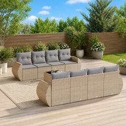 Comfortable and Practical 9-Piece Garden Sofa Set