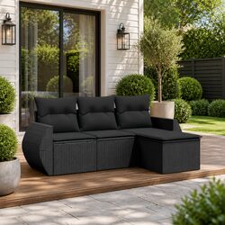 Comfortable and Practical 4 Piece Garden Sofa Set