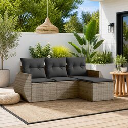 Comfortable and Valuable Grey Rattan Garden Sofa Set