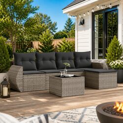 Comfort Meets Functionality in This 6-Piece Garden Sofa Set