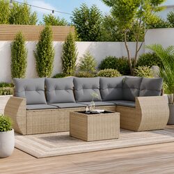 Quality Garden Sofa Set: 6-Piece Comfort for Outdoors