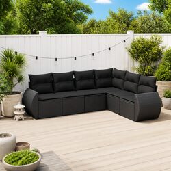 Comfortable 6 Piece Garden Sofa Set with Practical Storage
