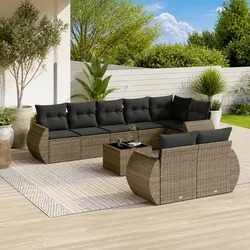 Comfortable Garden Sofa Set: 9 Pieces for Outdoor Relaxation
