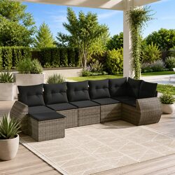 Reliable 7-Piece Outdoor Sofa Set - Comfort and Storage