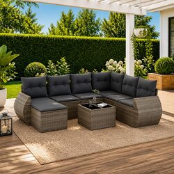 Practical 8 Piece Garden Sofa Set with Storage Bags