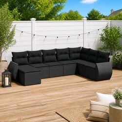 Value-Packed Garden Sofa Set - 8 Pieces for Comfort