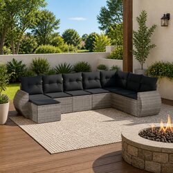 Comfort and Value in Our 8-Piece Garden Sofa Set