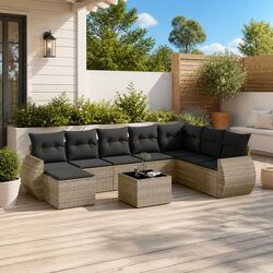 Comfortable 9-Piece Grey Patio Sofa Set for Every Home