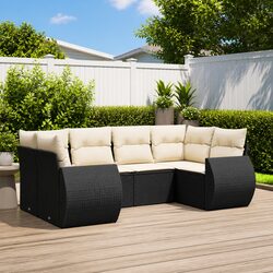 Comfortable 6 Piece Garden Sofa Set with Storage Features