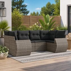 Quality Outdoor Sofa Set: 6-Piece Modular Design