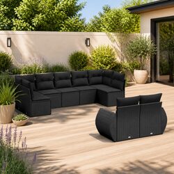 Comfortable and Functional 9-Piece Garden Sofa Set