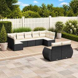 Comfortable 9-Piece Outdoor Sofa Set with Storage