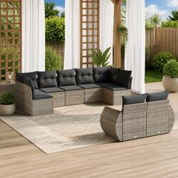 Practical 9 Piece Garden Sofa Set with Storage Options
