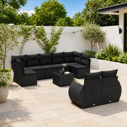 Warm and Reliable 10 Piece Outdoor Sofa Set for Your Family