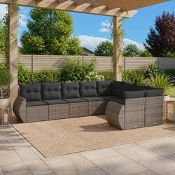 Comfort Meets Style: 9 Piece Garden Sofa Set