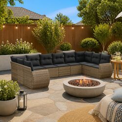 Reliable 10 Piece Modular Sofa Set for Outdoor Living