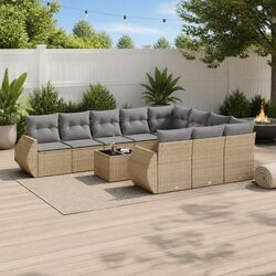 Value-Driven 11-Piece Garden Sofa Set with Comfort