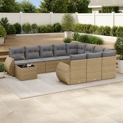 Comfortable 11-Piece Garden Sofa Set with Practical Features