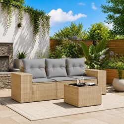 Comfortable and Practical 4-Piece Garden Sofa Set