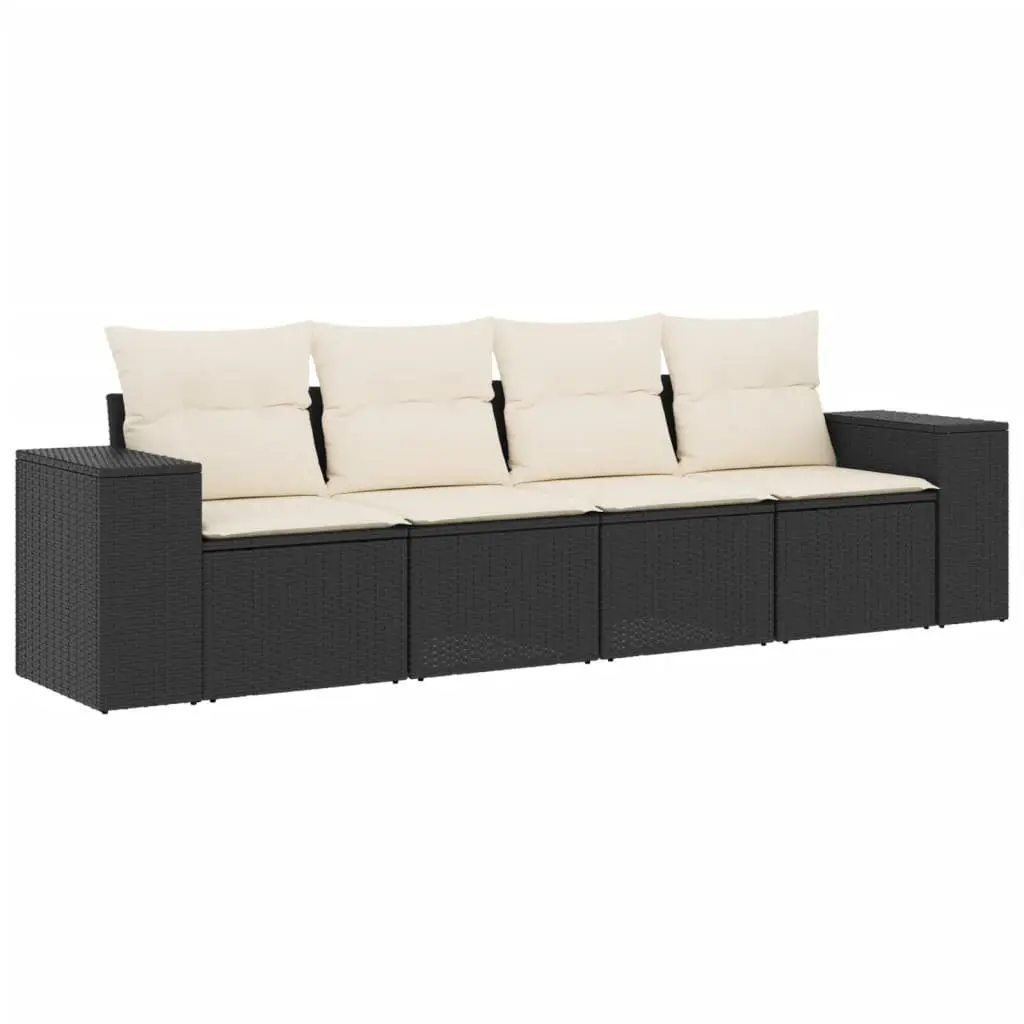 Garden Sofa Set 4 Piece Outdoor Furniture Patio Rattan Seating with Cushions