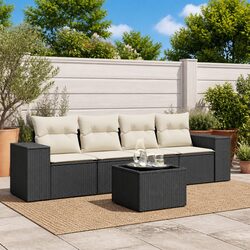 Comfortable 5-Piece Garden Sofa Set with Storage