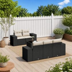 Value-Focused 6-Piece Garden Sofa Set with Cushions