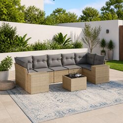 Reliable 8-Piece Garden Sofa Set for Outdoor Comfort