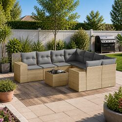 Comfortable and Affordable 9 Piece Garden Sofa Set
