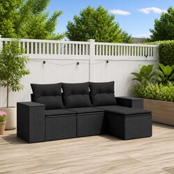 Reliable and Stylish Black Rattan Garden Sofa Set