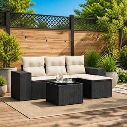 Reliable 5 Piece Garden Sofa Set with Practical Storage