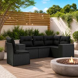 Reliable 5 Piece Outdoor Furniture Set with Cushions