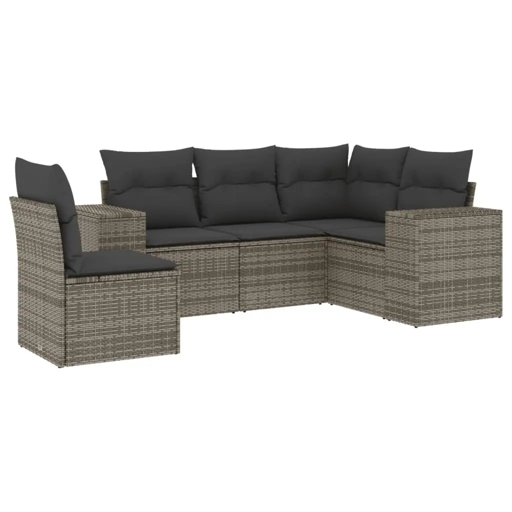 5 Piece Garden Sofa Set with Storage Solutions