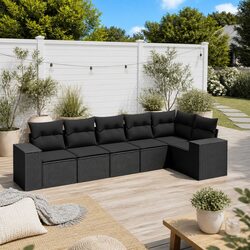 Reliable and Practical 6-Piece Garden Sofa Set