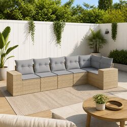 Comfortable and Practical 6-Piece Garden Sofa Set