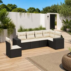Reliable 6 Piece Garden Sofa Set with Cushions and Storage