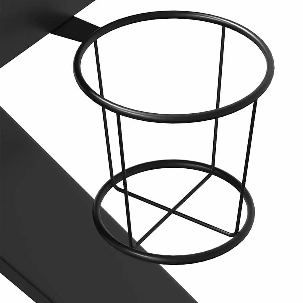 Gaming Desk Black K Shape Legs Computer Workstation Ergonomic Design Office