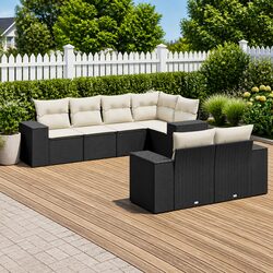 Comfortable 7-Piece Garden Sofa Set with Storage