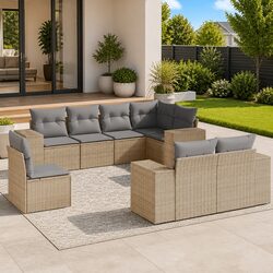 Comfortable and Functional 8-Piece Garden Sofa Set