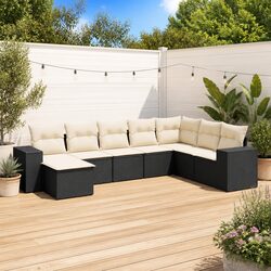 Reliable 8-Piece Garden Sofa Set with Storage Solutions